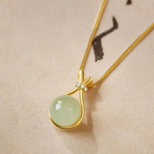 Korean Olive Green Round Pendant