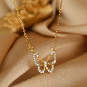 Korean Golden Pendant and Gold Plated Chain