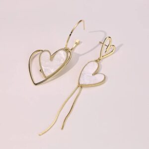 Asymmetrical Heart Gold earrings