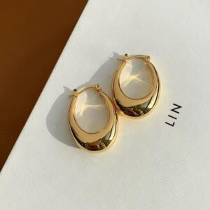 Anti Tarnish Stainless-steel Hoop Golden Earrings