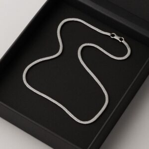 Anti-Tarnish Silver Plated Snake Chain -40cm