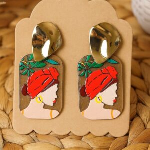 Boho Abstract Style Girl Drop Earrings
