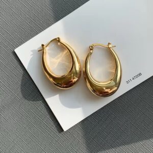 Korean Anti-Tarnish Gold Plated Hoop Earrings